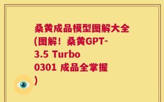桑黄成品模型图解大全(图解！桑黄GPT-3.5 Turbo 0301 成品全掌握)