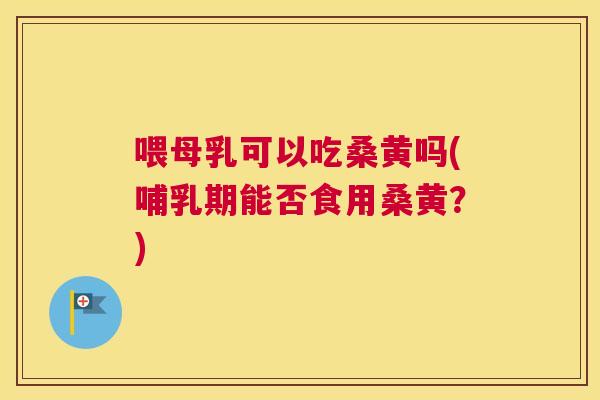 喂母乳可以吃桑黄吗(哺乳期能否食用桑黄？)