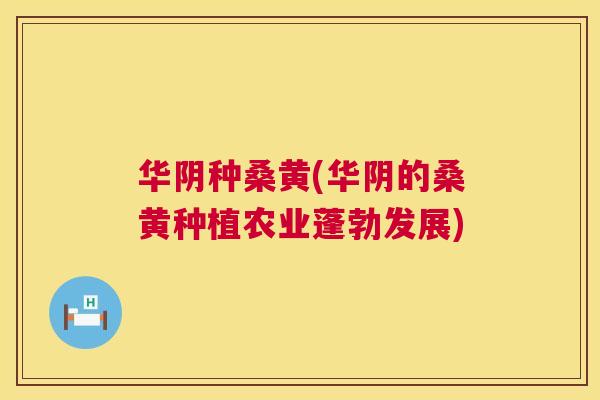 华阴种桑黄(华阴的桑黄种植农业蓬勃发展)