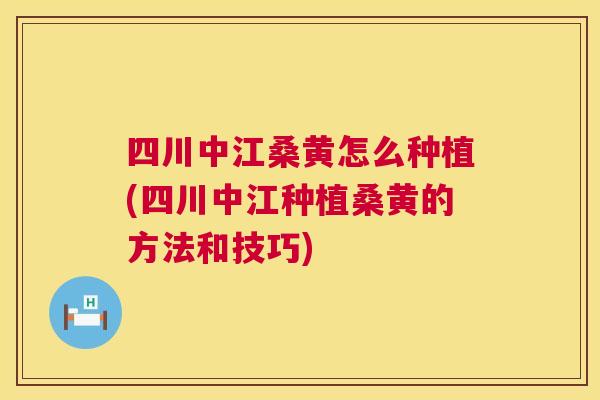 四川中江桑黄怎么种植(四川中江种植桑黄的方法和技巧)