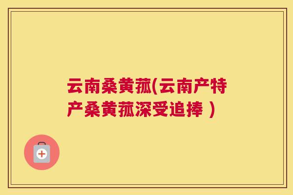 云南桑黄菰(云南产特产桑黄菰深受追捧 )
