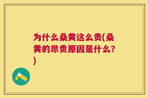 为什么桑黄这么贵(桑黄的昂贵原因是什么？)