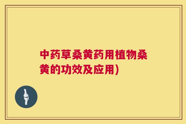 草桑黄药用植物桑黄的功效及应用)