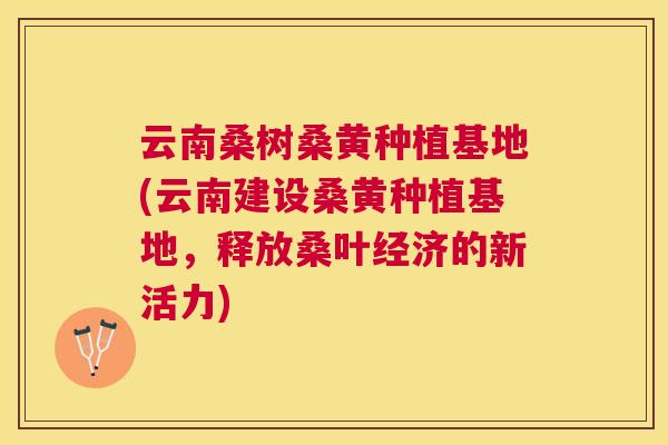 云南桑树桑黄种植基地(云南建设桑黄种植基地，释放桑叶经济的新活力)