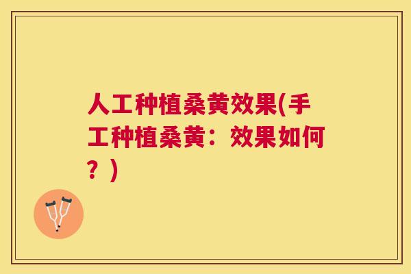 人工种植桑黄效果(手工种植桑黄：效果如何？)
