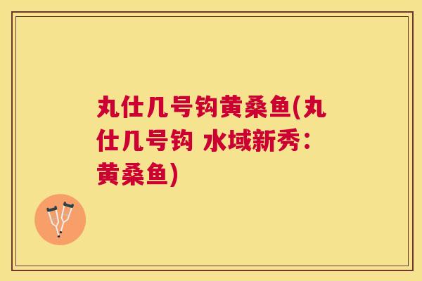 丸仕几号钩黄桑鱼(丸仕几号钩 水域新秀：黄桑鱼)