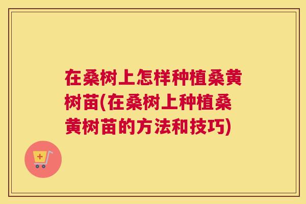 在桑树上怎样种植桑黄树苗(在桑树上种植桑黄树苗的方法和技巧)