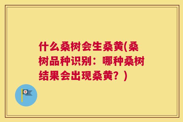 什么桑树会生桑黄(桑树品种识别：哪种桑树结果会出现桑黄？)
