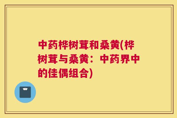 桦树茸和桑黄(桦树茸与桑黄：界中的佳偶组合)