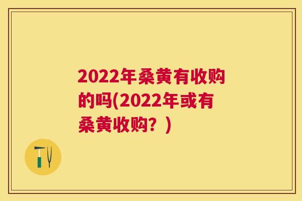 2022年桑黄有收购的吗(2022年或有桑黄收购？)
