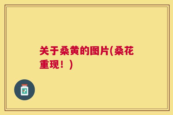 关于桑黄的图片(桑花重现！)