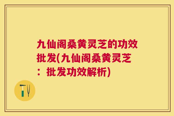 九仙阁桑黄灵芝的功效批发(九仙阁桑黄灵芝：批发功效解析)