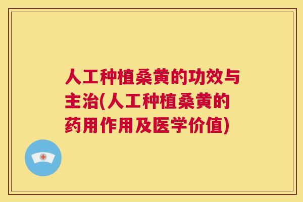 人工种植桑黄的功效与主(人工种植桑黄的药用作用及医学价值)