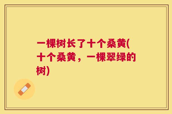一棵树长了十个桑黄(十个桑黄，一棵翠绿的树)