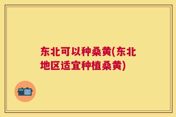 东北可以种桑黄(东北地区适宜种植桑黄)