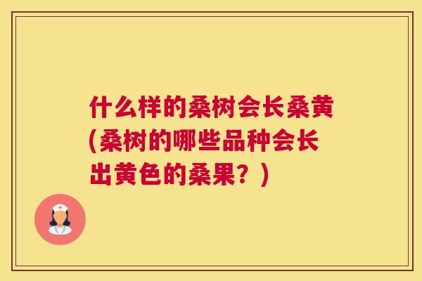 什么样的桑树会长桑黄(桑树的哪些品种会长出黄色的桑果？)