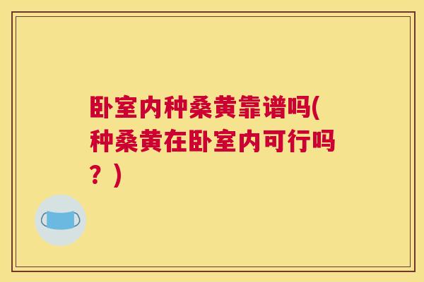 卧室内种桑黄靠谱吗(种桑黄在卧室内可行吗？)