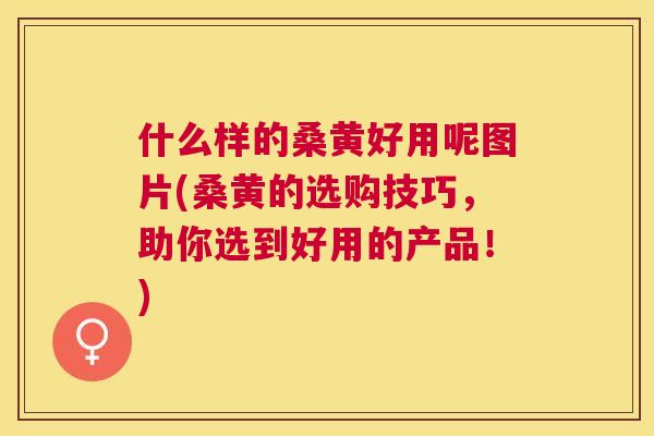 什么样的桑黄好用呢图片(桑黄的选购技巧，助你选到好用的产品！)