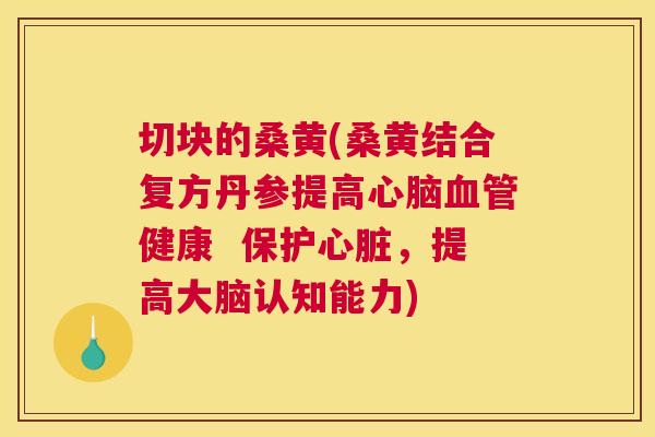切块的桑黄(桑黄结合复方丹参提高健康  保护，提高大脑认知能力)