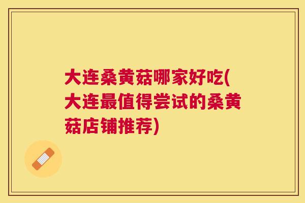 大连桑黄菇哪家好吃(大连值得尝试的桑黄菇店铺推荐)