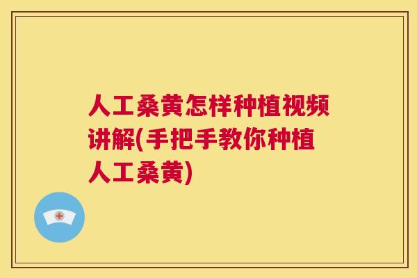 人工桑黄怎样种植视频讲解(手把手教你种植人工桑黄)