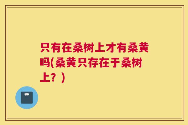 只有在桑树上才有桑黄吗(桑黄只存在于桑树上?) 只有在桑树上才有桑黄吗(桑黄只存在于桑树上?)