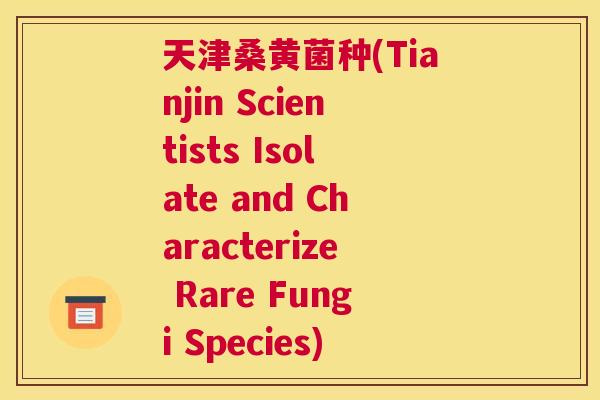 天津桑黄菌种(Tianjin Scientists Isolate and Characterize Rare Fungi Species) 天津桑黄菌种(Tianjin Scientists Isolate and Characterize Rare Fungi Species)