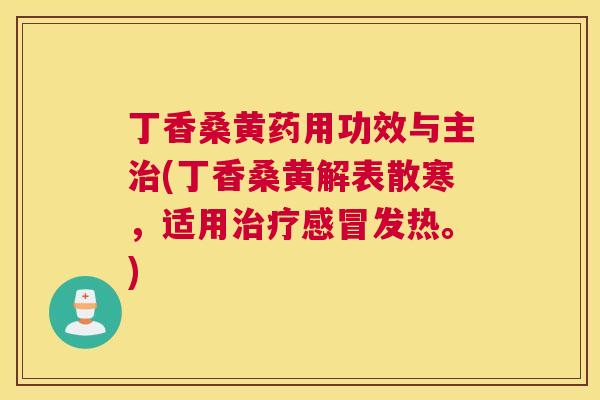 丁香桑黄药用功效与主(丁香桑黄解表散寒,适用发热。) 丁香桑黄药用功效与主(丁香桑黄解表散寒,适用发热。)
