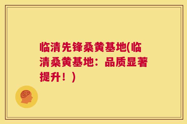 临清先锋桑黄基地(临清桑黄基地:品质显著提升!) 临清先锋桑黄基地(临清桑黄基地:品质显著提升!)