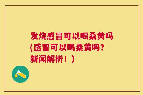 发烧可以喝桑黄吗(可以喝桑黄吗?新闻解析!) 发烧可以喝桑黄吗(可以喝桑黄吗?新闻解析!)