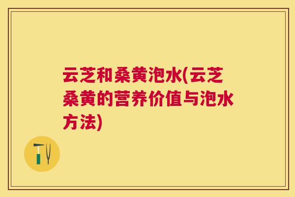 云芝和桑黄泡水(云芝桑黄的营养价值与泡水方法) 云芝和桑黄泡水(云芝桑黄的营养价值与泡水方法)