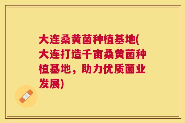 大连桑黄菌种植基地(大连打造千亩桑黄菌种植基地,助力优质菌业发展) 大连桑黄菌种植基地(大连打造千亩桑黄菌种植基地,助力优质菌业发展)