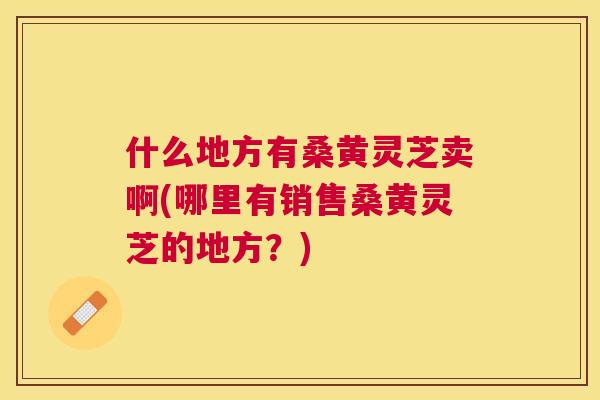 什么地方有桑黄灵芝卖啊(哪里有销售桑黄灵芝的地方?) 什么地方有桑黄灵芝卖啊(哪里有销售桑黄灵芝的地方?)