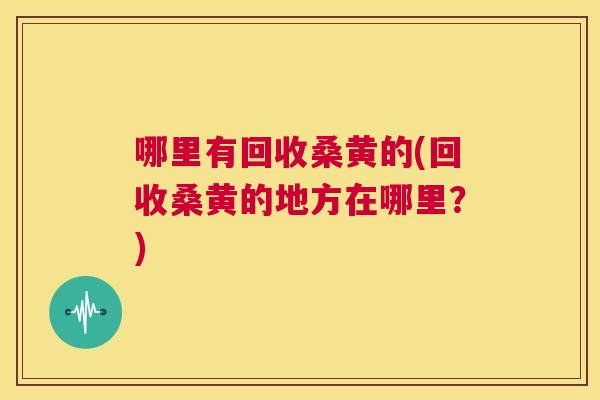 哪里有回收桑黄的(回收桑黄的地方在哪里?) 哪里有回收桑黄的(回收桑黄的地方在哪里?)