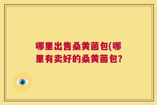 哪里出售桑黄菌包(哪里有卖好的桑黄菌包? 哪里出售桑黄菌包(哪里有卖好的桑黄菌包?