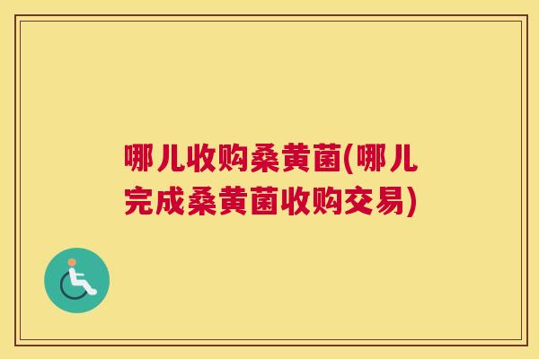 哪儿收购桑黄菌(哪儿完成桑黄菌收购交易) 哪儿收购桑黄菌(哪儿完成桑黄菌收购交易)