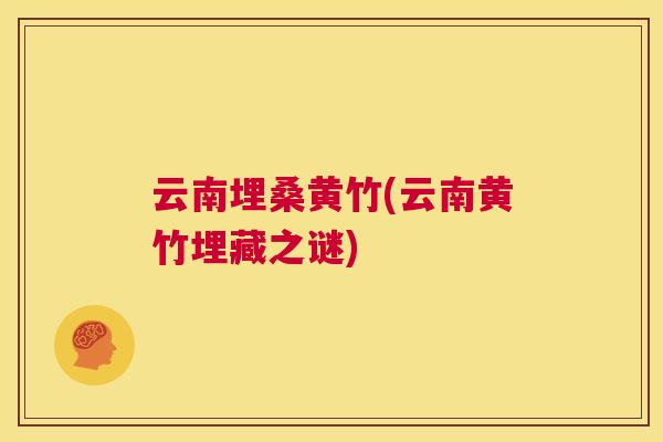 云南埋桑黄竹(云南黄竹埋藏之谜)