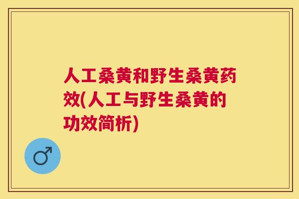 人工桑黄和野生桑黄(人工与野生桑黄的功效简析)