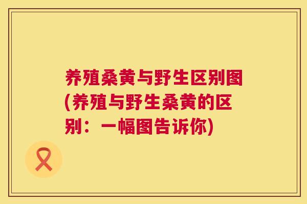 养殖桑黄与野生区别图(养殖与野生桑黄的区别：一幅图告诉你)
