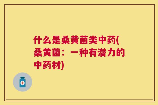 什么是桑黄菌类(桑黄菌：一种有潜力的材)