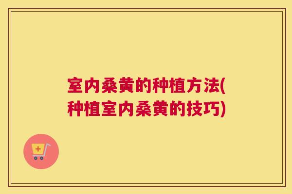 室内桑黄的种植方法(种植室内桑黄的技巧)
