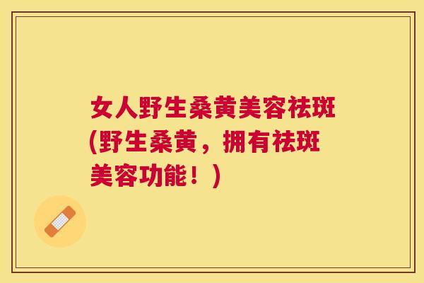 女人野生桑黄美容祛斑(野生桑黄，拥有祛斑美容功能！)