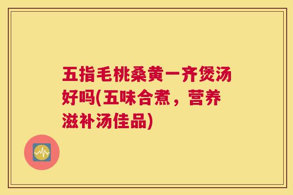 五指毛桃桑黄一齐煲汤好吗(五味合煮,营养滋补汤佳品) 五指毛桃桑黄一齐煲汤好吗(五味合煮,营养滋补汤佳品)