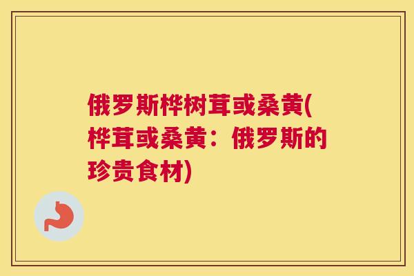 俄罗斯桦树茸或桑黄(桦茸或桑黄：俄罗斯的珍贵食材)