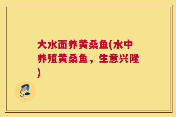 大水面养黄桑鱼(水中养殖黄桑鱼，生意兴隆)