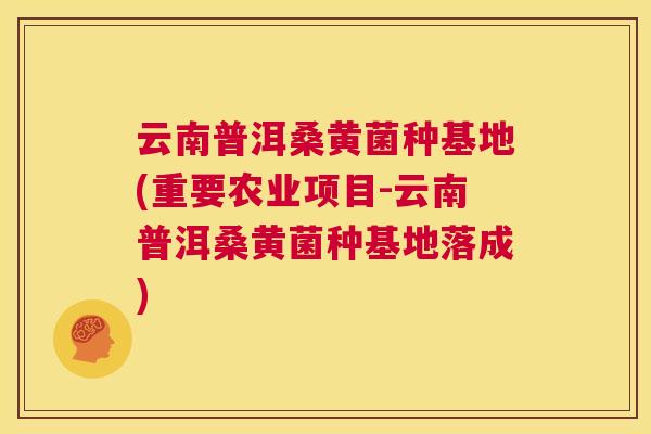 云南普洱桑黄菌种基地(重要农业项目-云南普洱桑黄菌种基地落成)