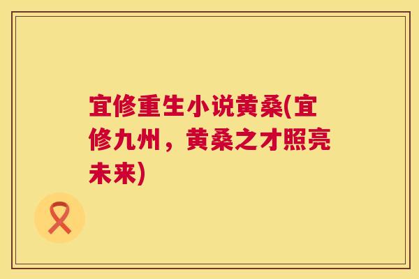 宜修重生小说黄桑(宜修九州，黄桑之才照亮未来)