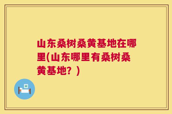 山东桑树桑黄基地在哪里(山东哪里有桑树桑黄基地？)
