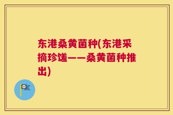 东港桑黄菌种(东港采摘珍馐——桑黄菌种推出)
