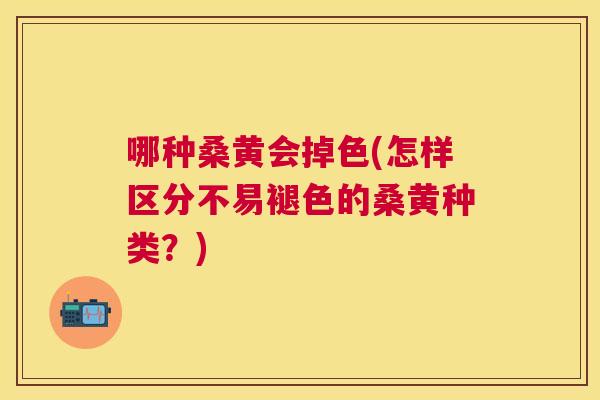 哪种桑黄会掉色(怎样区分不易褪色的桑黄种类？)